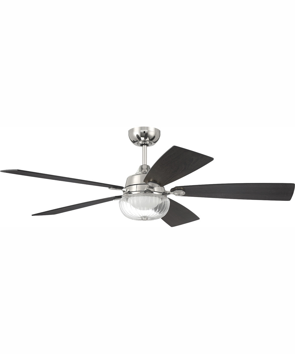 52" Chandler 1-Light Ceiling Fan Polished Nickel