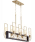 Howe 8-light Chandelier Textured Black w/ Aged Brass