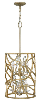 15"W Eve 6-Light Two Tier Foyer in Champagne Gold
