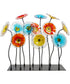 12-Piece Flower Garden Handcrafted Art Glass Decor With Stand