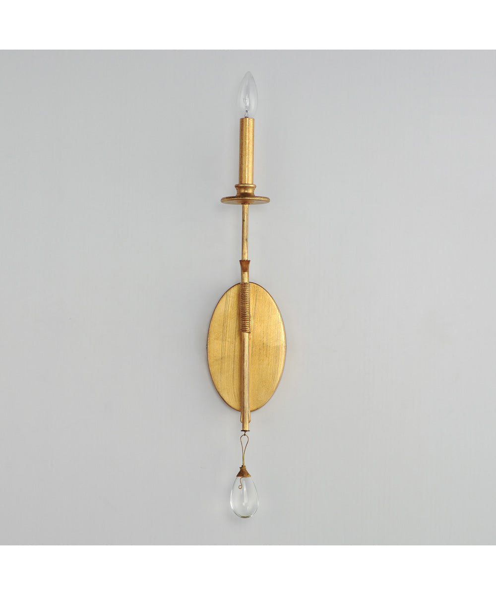 Eden 1-Light Sconce Charcoal Gold Leaf