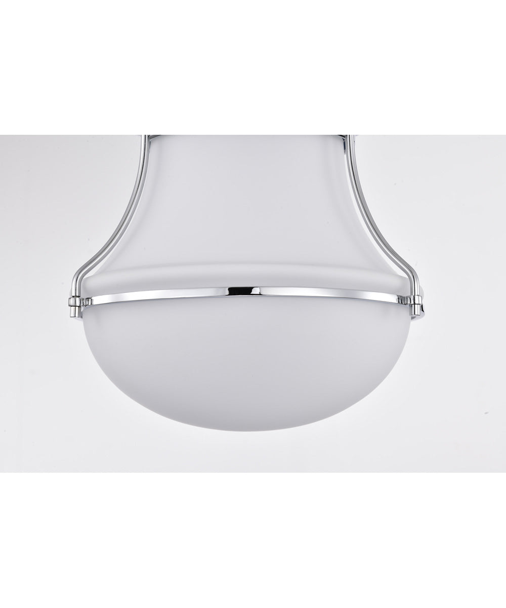 Valdora 1-Light Close-to-Ceiling Polished Nickel