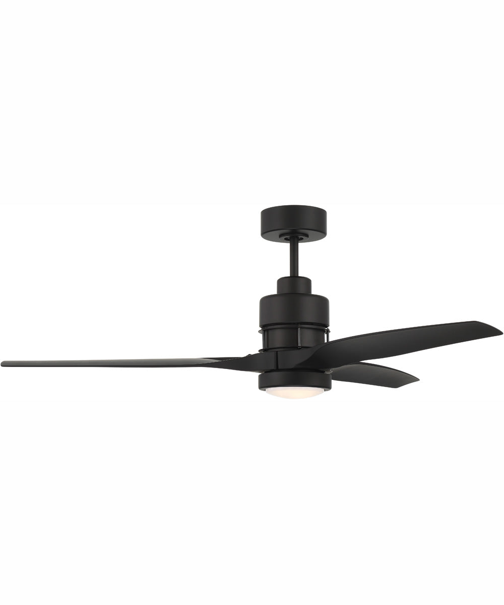 52" Sonnet 1-Light Ceiling Fan Flat Black