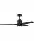 52" Sonnet 1-Light Ceiling Fan Flat Black