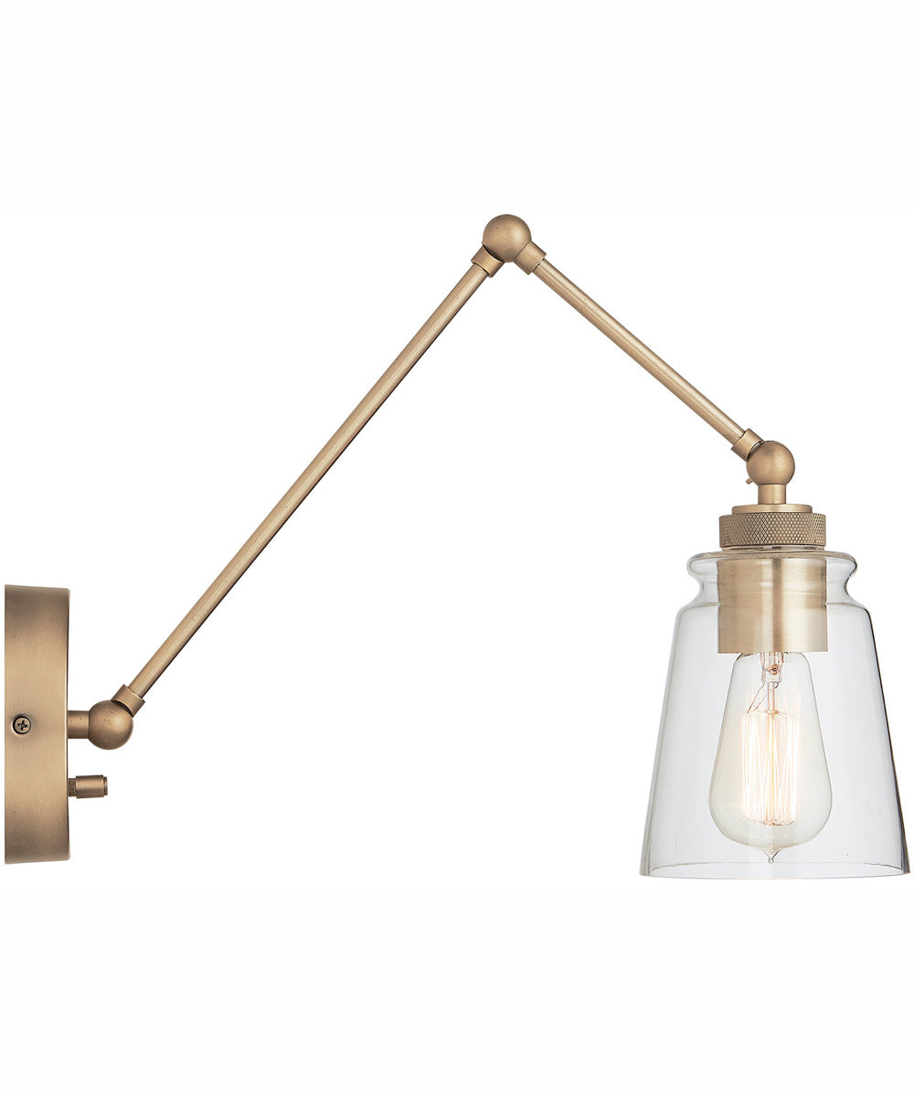 Profile 1-Light Plug In Sconce Aged Brass, 5"W