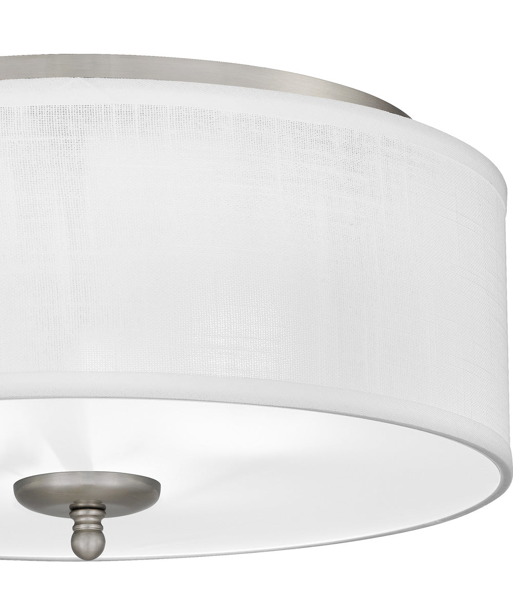 Blanche Medium 3-light Flush Mount Brushed Nickel