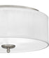 Blanche Medium 3-light Flush Mount Brushed Nickel