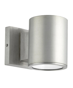 Cylinder 1-light LED Outdoor Wall Lantern Brushed Aluminum
