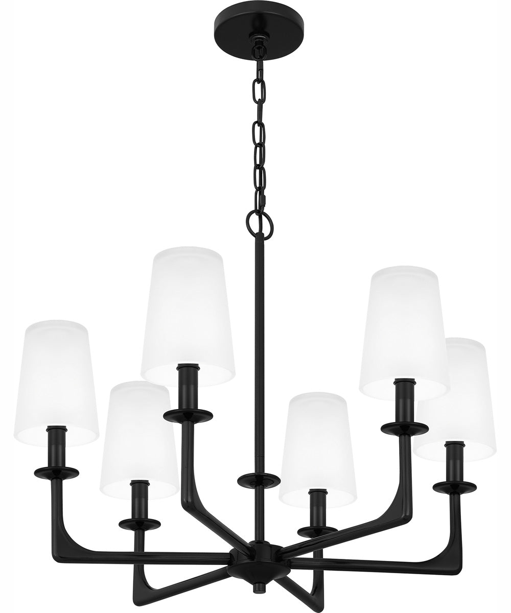 Hough 6-light Chandelier Mystic Black
