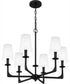 Hough 6-light Chandelier Mystic Black