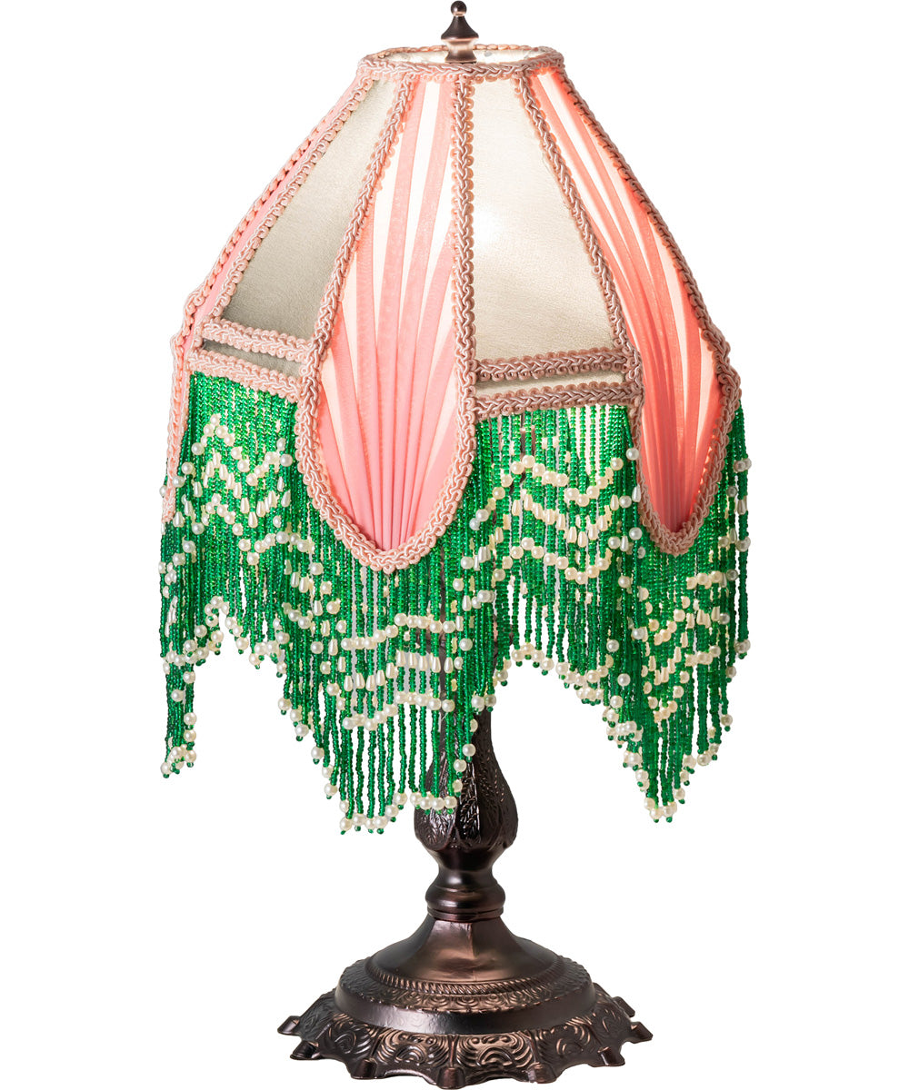 20" High Fabric with Fringe Table Lamp