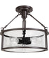 Buchanan Large 3-light Semi Flush Mount Western Bronze