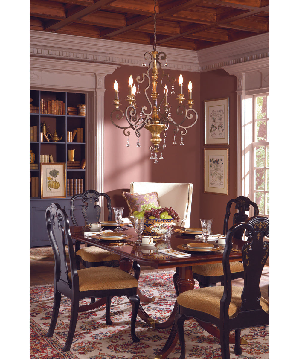 Marquette 6-light Chandelier Heirloom