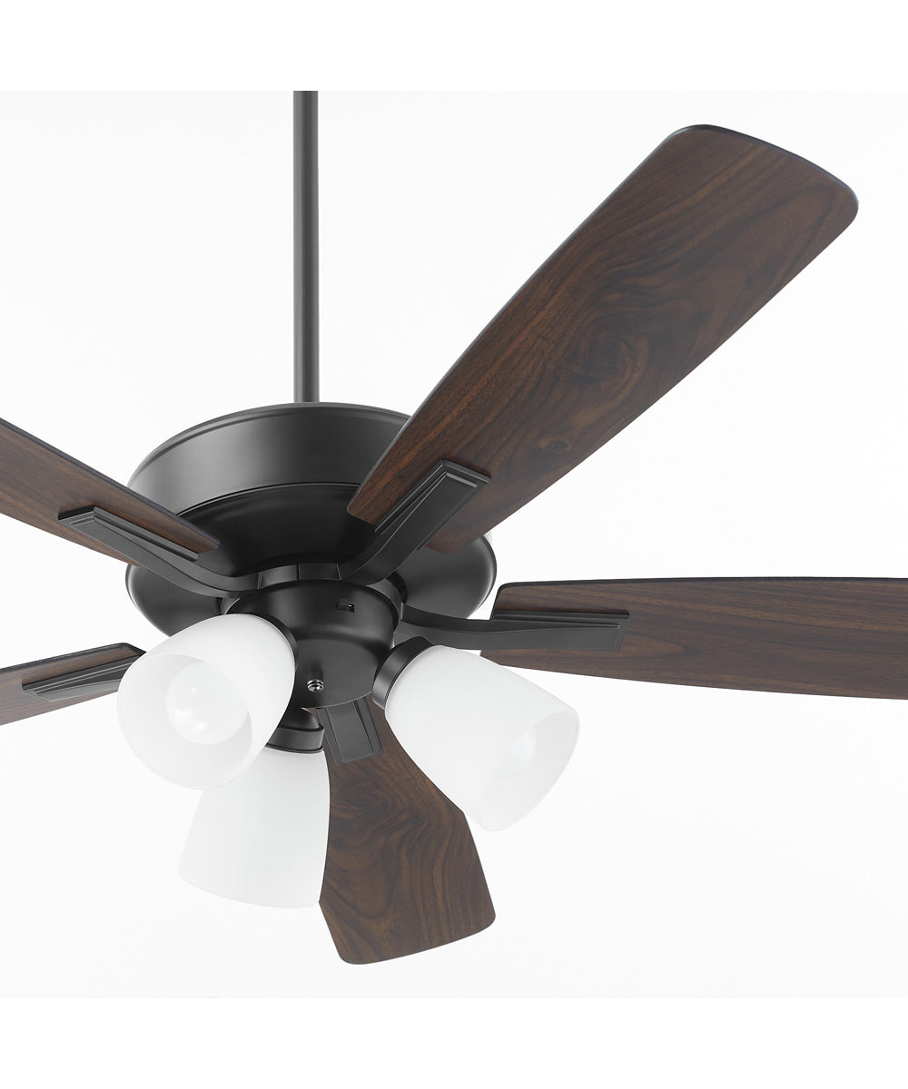 52" Ovation 3-light LED Ceiling Fan Matte Black