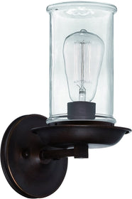 6"W Thornton 1-Light Wall Sconce Aged Bronze and Natural Rope