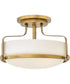 Harper LED-Light Medium Semi-Flush Mount in Heritage Brass