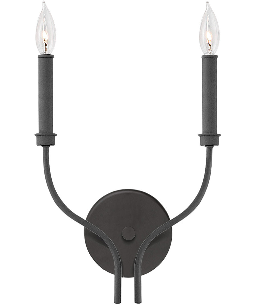 Alister 2-Light Sconce in Buckeye Bronze