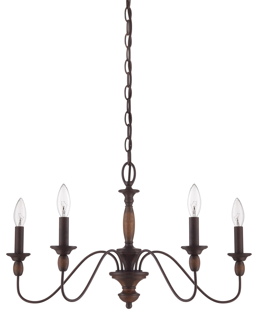 Holbrook 5-light Chandelier Tuscan Brown