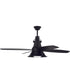 52" Union 1-Light Ceiling Fan Flat Black