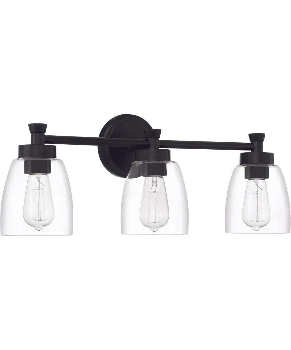 Henning 3-Light Vanity Flat Black