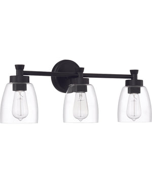 Henning 3-Light Vanity Flat Black