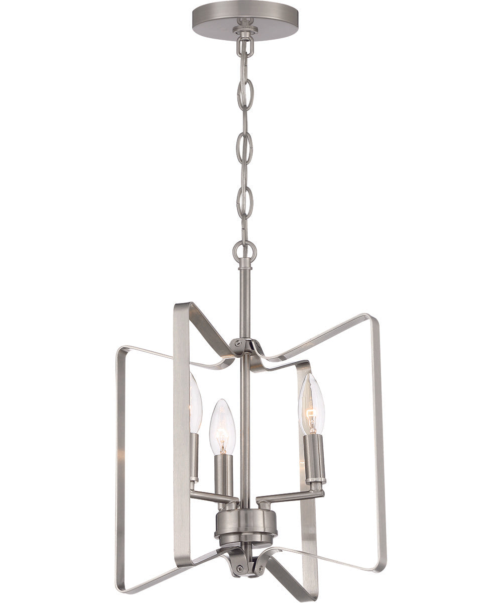 Shayna 3-Light Convertible Semi Flush Brushed Polished Nickel