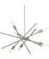 Astra 6-Light Mid-Century Modern Chandelier Light Brushed Nickel