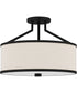 Laborde 3-light Semi Flush Mount Matte Black