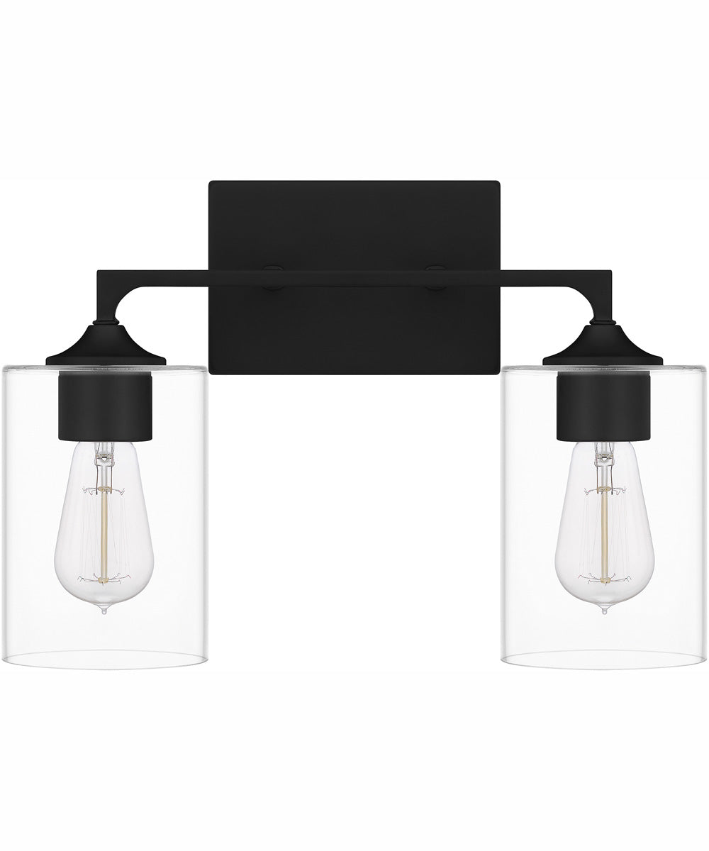 Prescott Medium 2-light Bath Light Matte Black