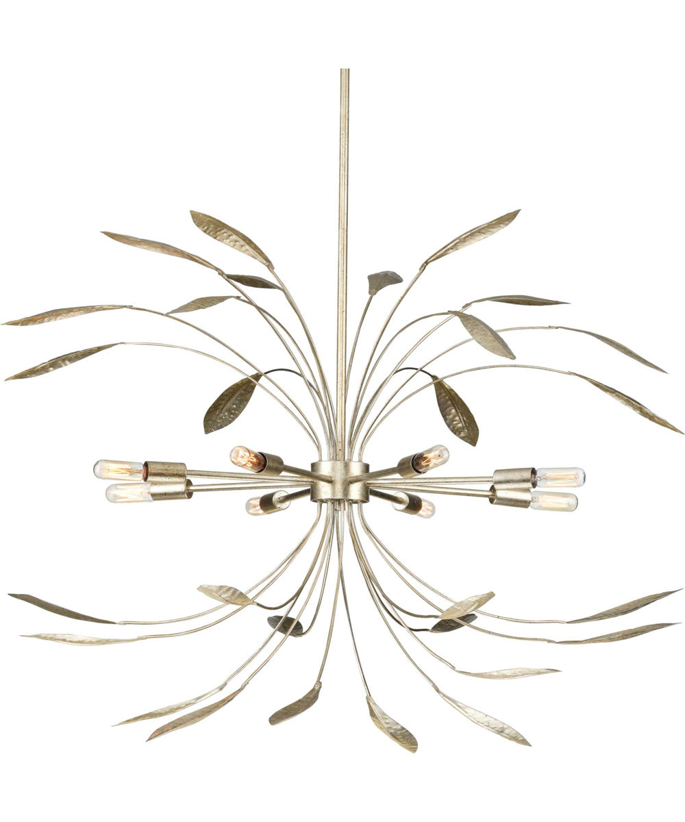Mariposa 8-Light Hanging Pendant Light Gilded Silver