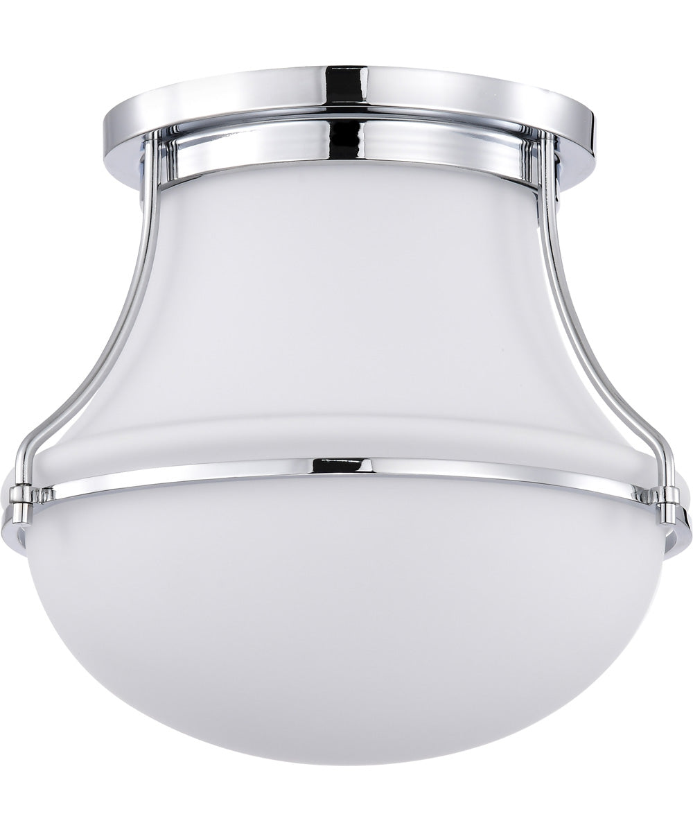 Valdora 1-Light Close-to-Ceiling Polished Nickel