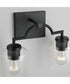 Carter 2-Light Vanity Matte Black