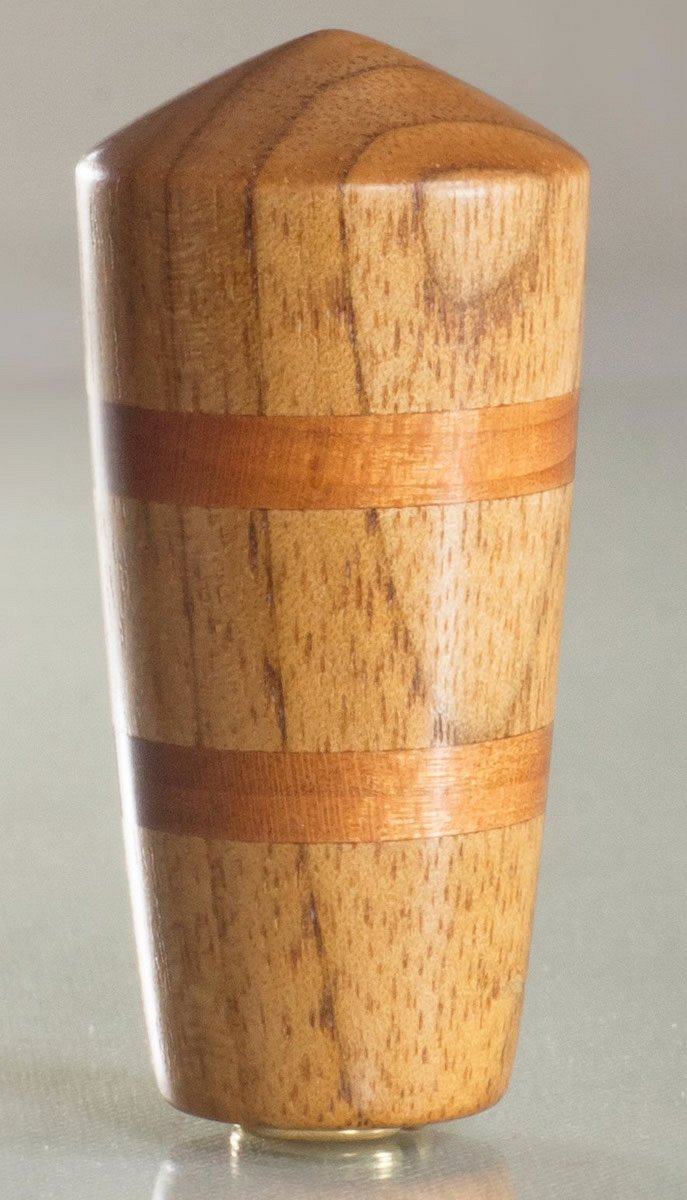 2"H Butter Nut and Cherry Dome Finial Rubbed Oil