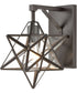 Moravian Star 1-Light Wall Sconce Oil Rubbed Bronze/Clear Glass - Small