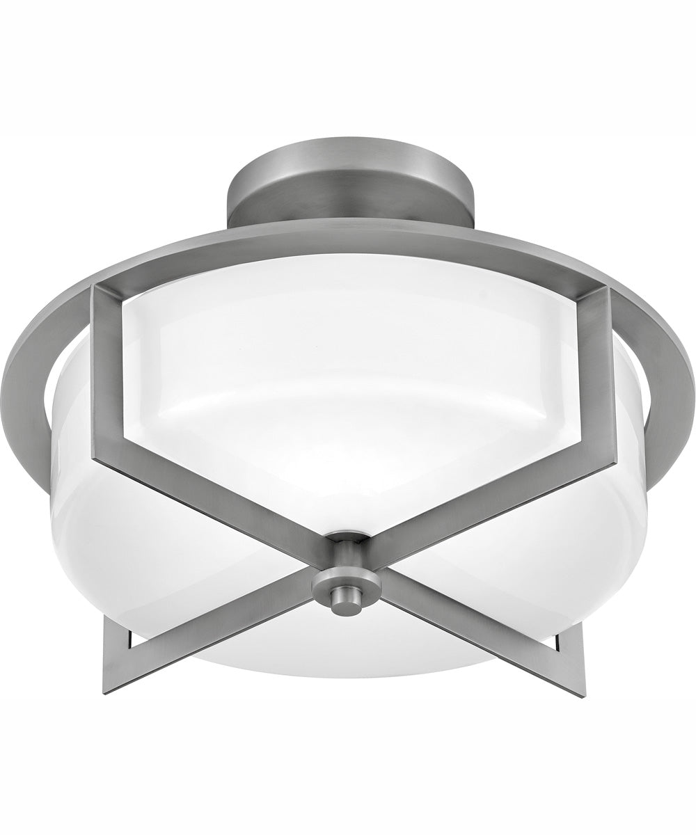 Baxley 3-Light Medium Semi-Flush Mount in Antique Nickel
