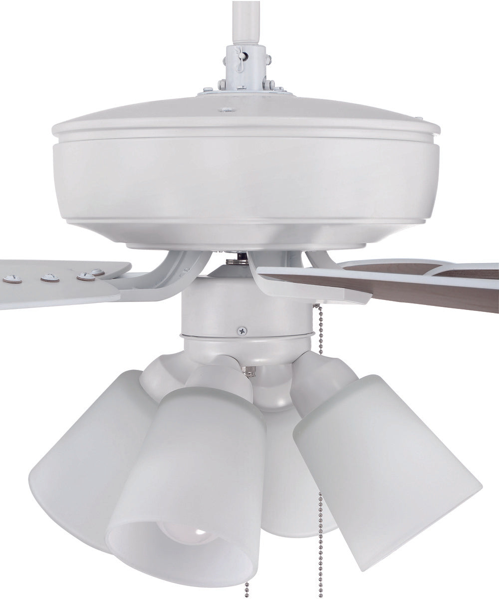 52" Pro Plus 114 White 4-Light Ceiling Fan White