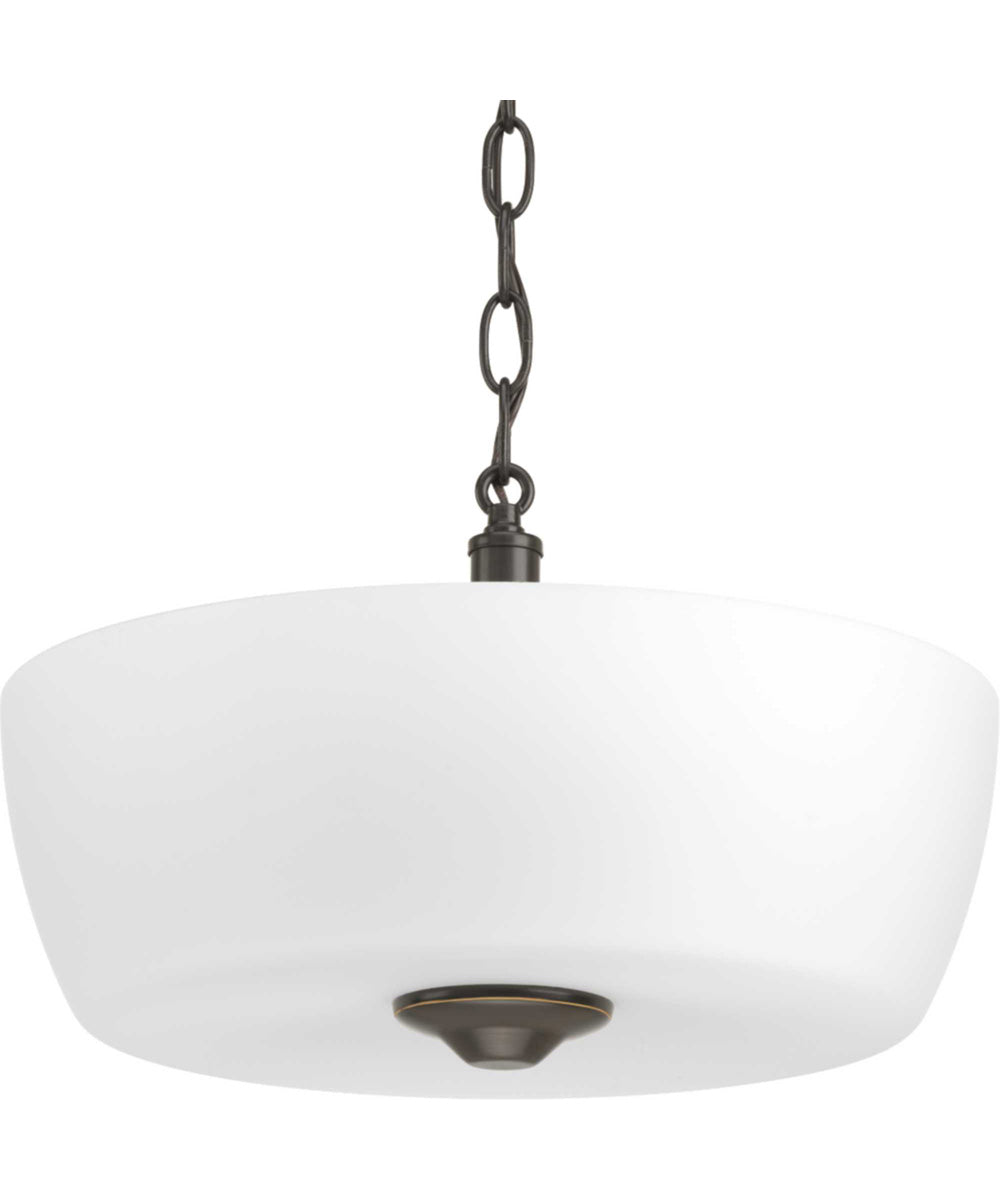 Leap 2-Light 14" Semi-Flush Mount Antique Bronze