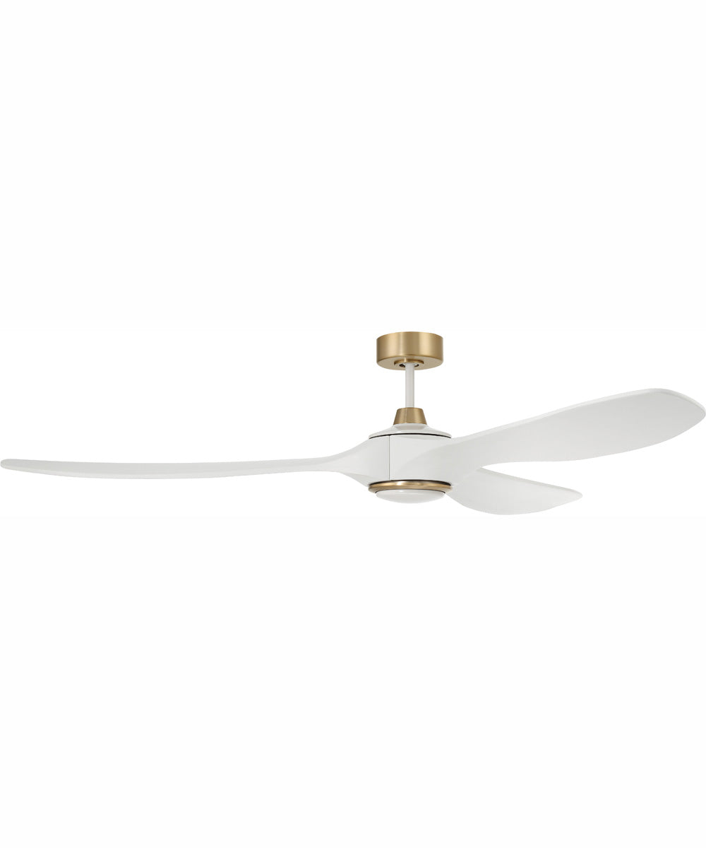 72" Envy 1-Light Indoor/Outdoor Ceiling Fan White/Satin Brass