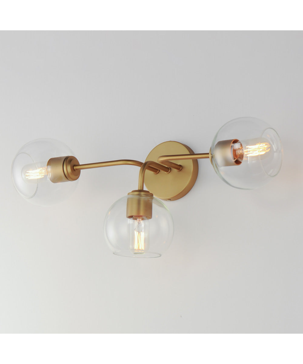 Knox 3-Light Bath Vanity Light Natural Aged Brass