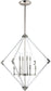 36"W Lucent 8-Light Pendant Polished Nickel