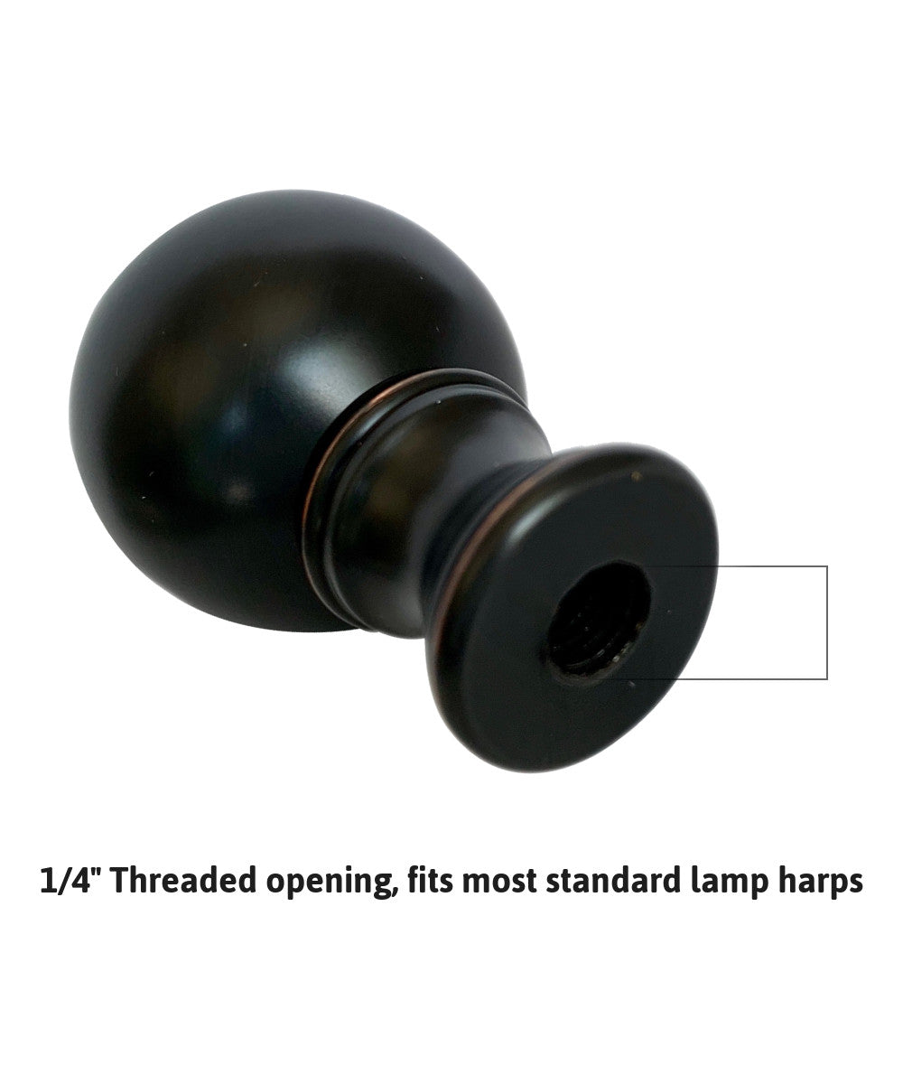 Sphere Lamp Shade Lamp Finial Oiled Bronze 1.5"h