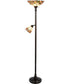 70 Inch H Crystal Leaf Tiffany Floor Lamp With Side Light