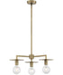 24"W Bizet 3-Light Chandelier Vintage Brass