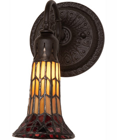 5.5" Wide Stained Glass Pond Lily Wall Sconce