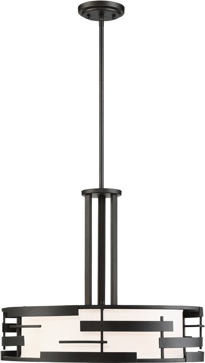 21"W Lansing 3-Light Pendant Textured Black