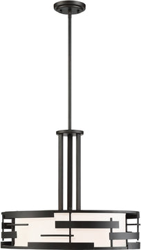 21"W Lansing 3-Light Pendant Textured Black