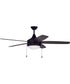 52" Phaze 5 Blade 2-Light Ceiling Fan Flat Black