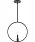 Breckenridge 1-Light Rustic Farmhouse Pendant Matte Black