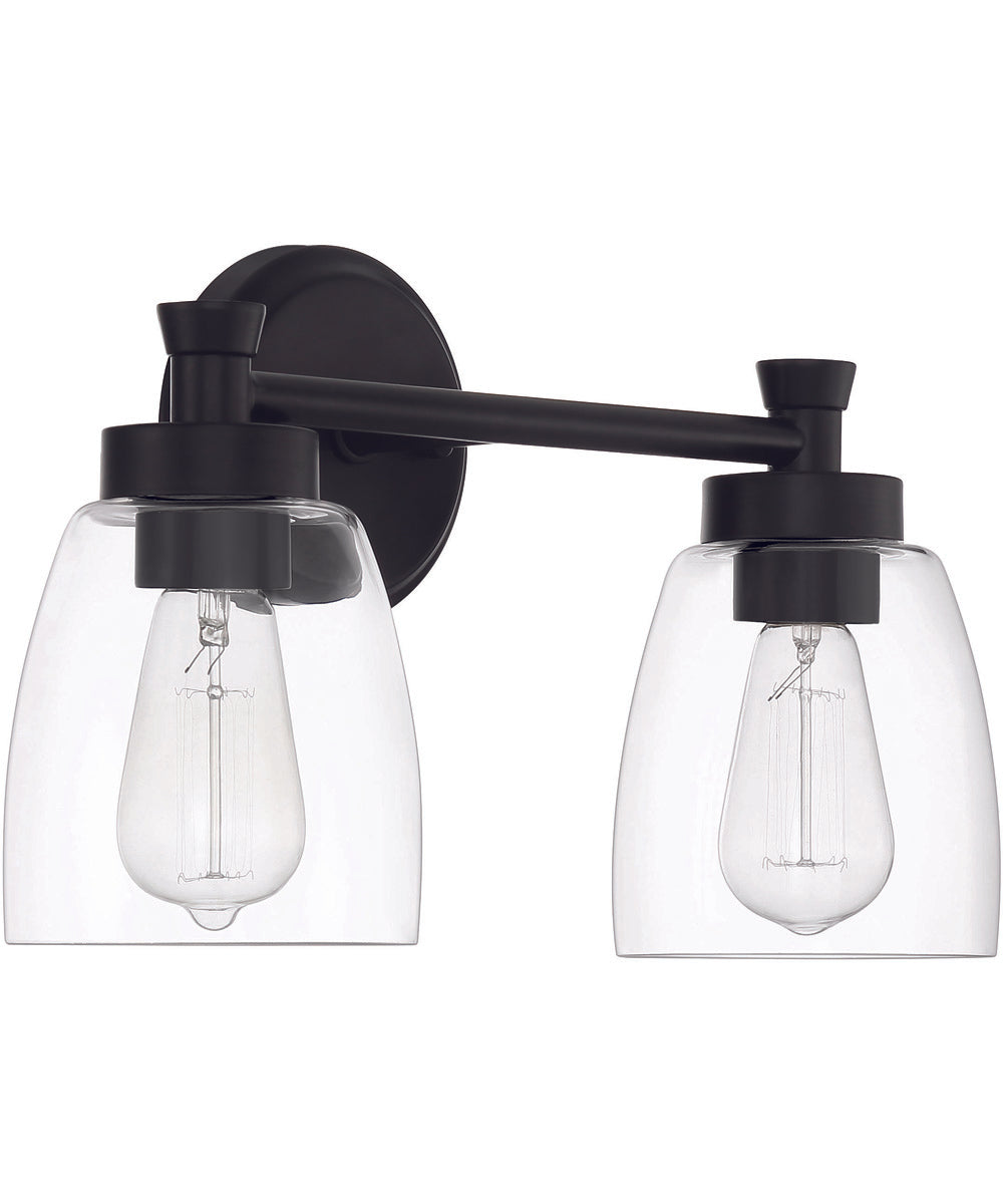 Henning 2-Light Vanity Flat Black