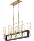 Howe 8-light Chandelier Textured Black w/ Aged Brass
